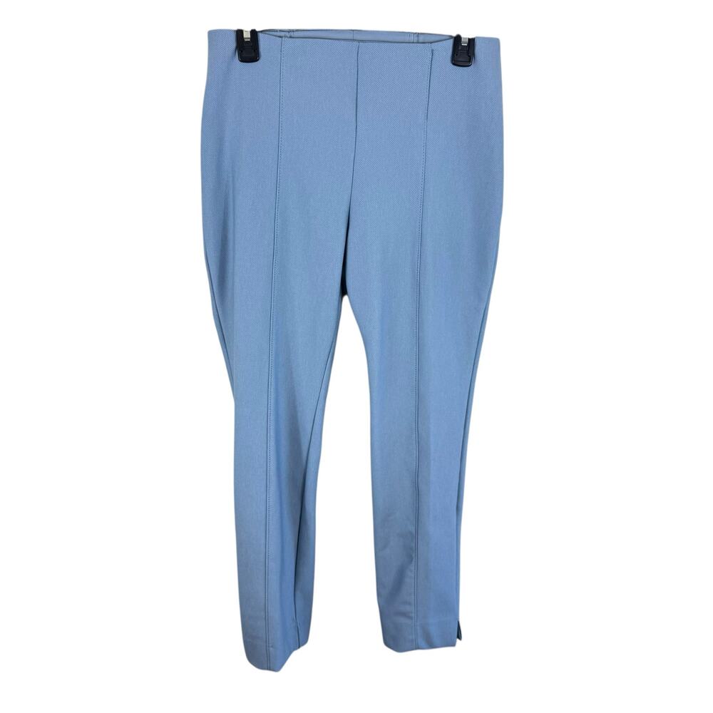 Slim Factor By Investments Baby Blue Mid Rise Skinny Ankle Stretchy Pants Size M